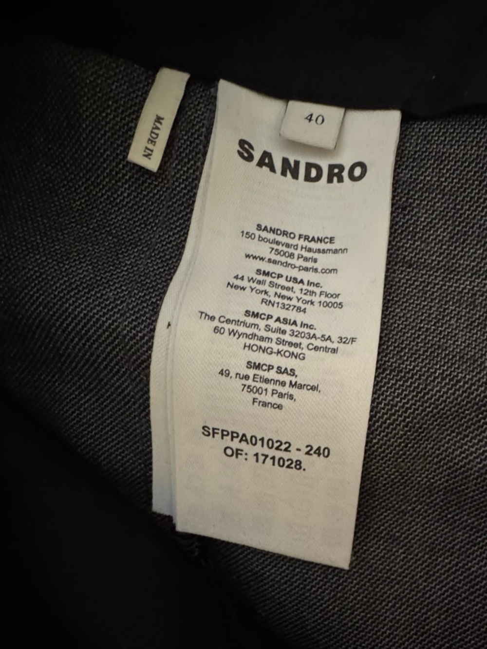 Sando Clive Wool-Blend Trousers in Dark Grey sz 40 (10) Medium - Picture 9 of 12
